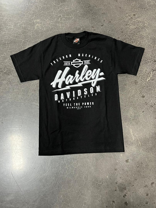 Conrad's Harley Davidson Men's Black Bolt Short Sleeve T-Shirt