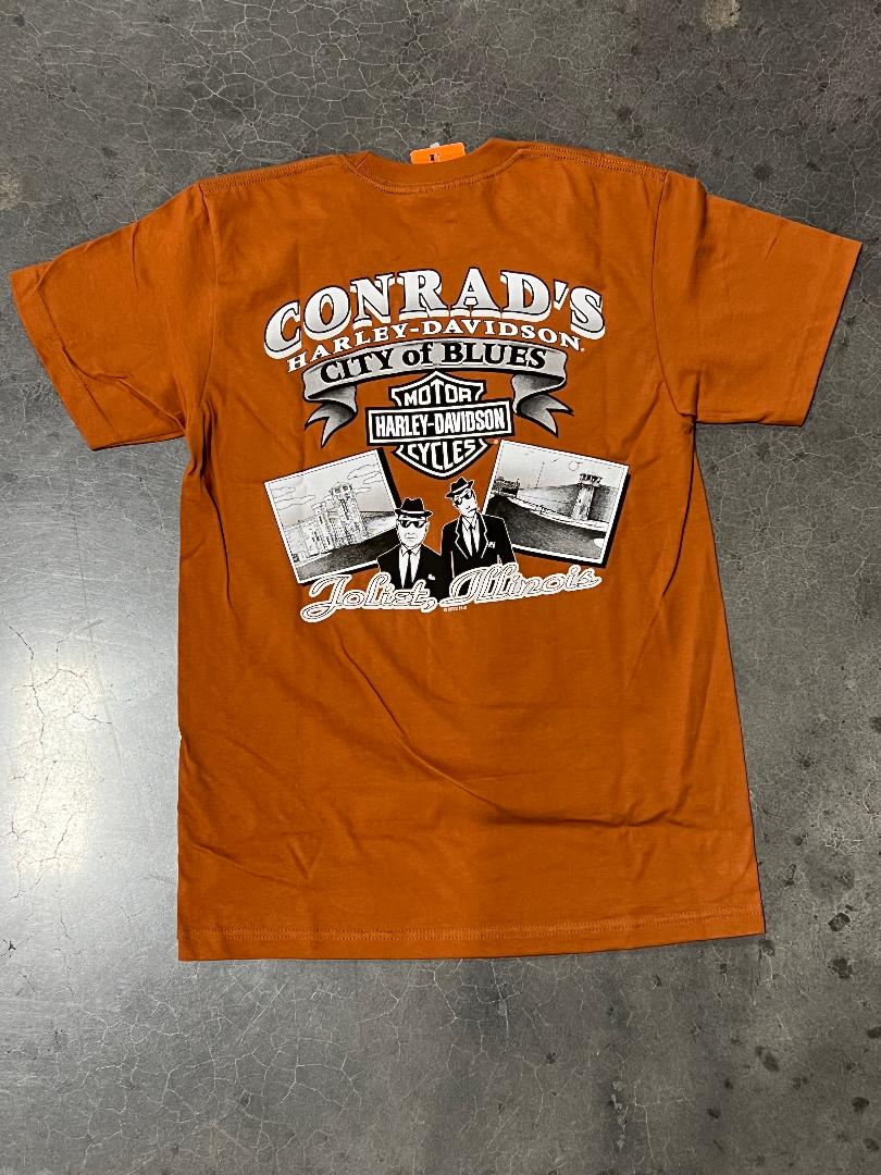 Conrad's Harley Davidson Men's Orange Skello Ride Short Sleeve T-Shirt