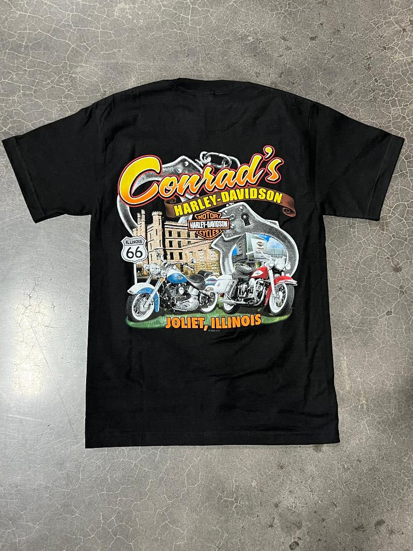 Conrad's Harley Davidson Men's Black Bolt Short Sleeve T-Shirt